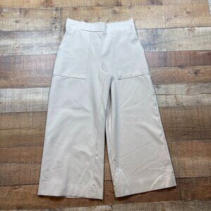 Jones & Co Tan Wide Leg Cropped Pants size Small